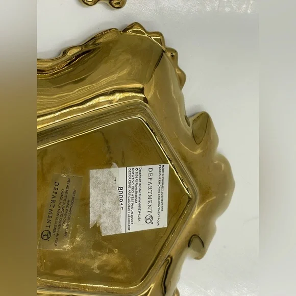 Rare!!!! Department 56 gold shiny Desert plates